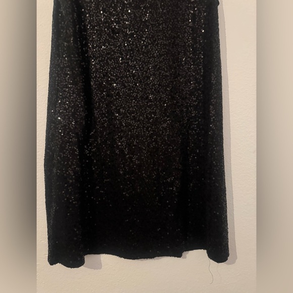 Eileen Fisher Silk All Over Sequin Mini Dress LBD Party NYE Festive Size Medium - Picture 4 of 10